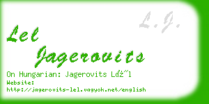 lel jagerovits business card